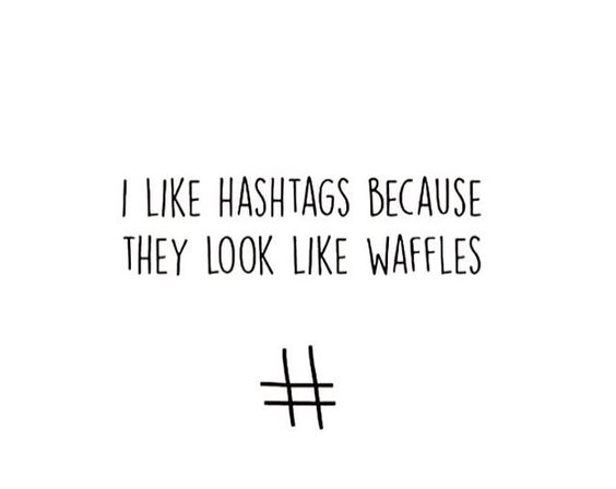Hashtags waffles